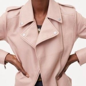 Ann Taylor Loft Faux Leather Moto Jacket